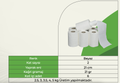 İçten Çekmeli Rulo Havlu 6 Ad