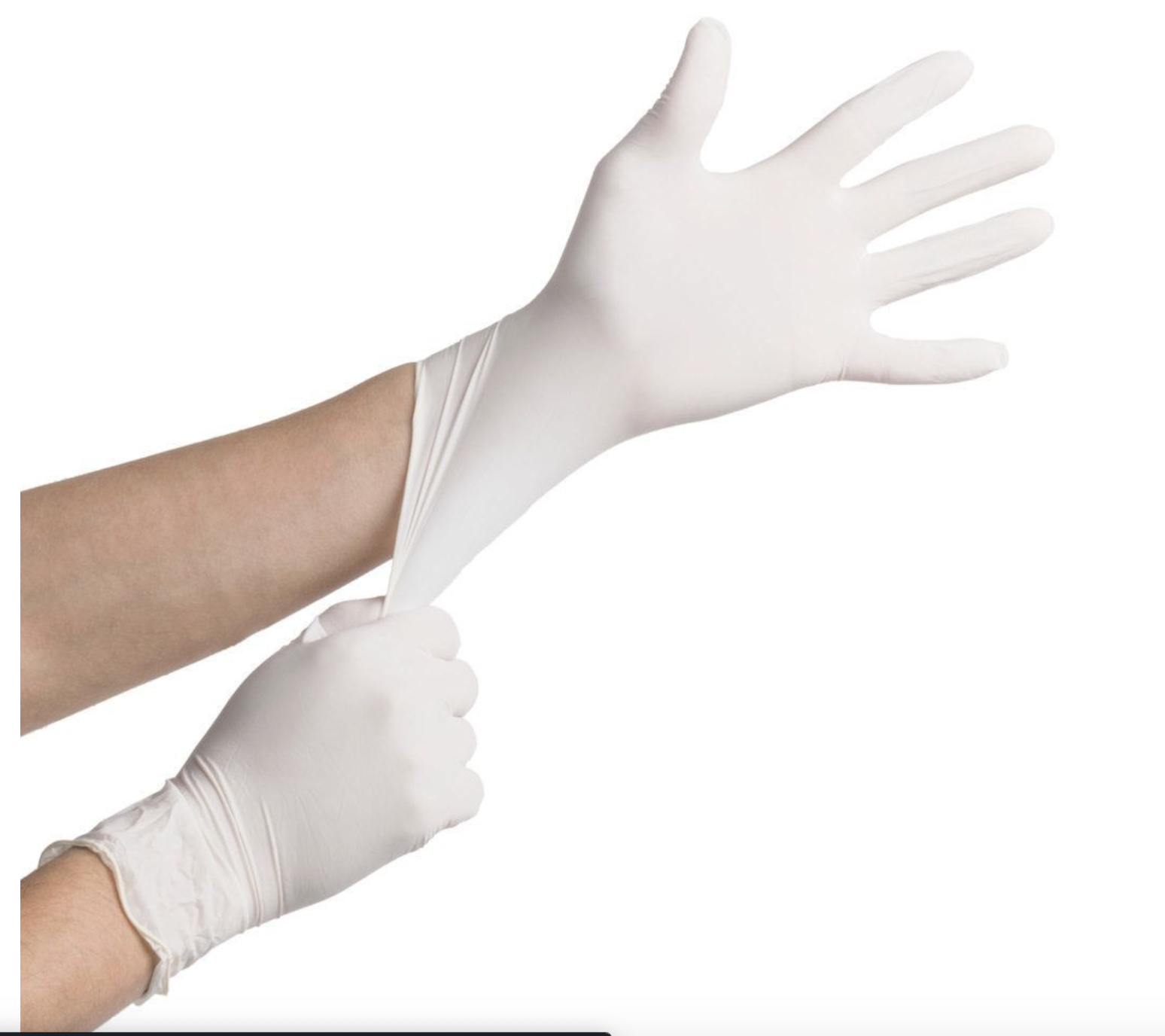 S - Beden Pudrasız Lateks Muayene Eldiveni - 100'lük Kutu