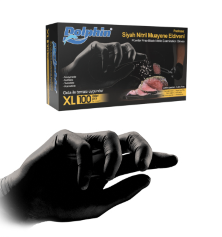 Nitril siyah eldiven XL