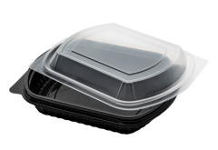 Tek bölmeli kaliteli  Kebap ve gıda Kabı  Kapaklı Mikrodalga Fırına ısıtmaya Uygun 50 Adet