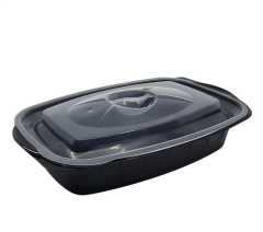 500cc Tek bölmeli kaliteli  Kebap ve gıda Kabı  Kapaklı Mikrodalga Fırına ısıtmaya Uygun 50 Adet