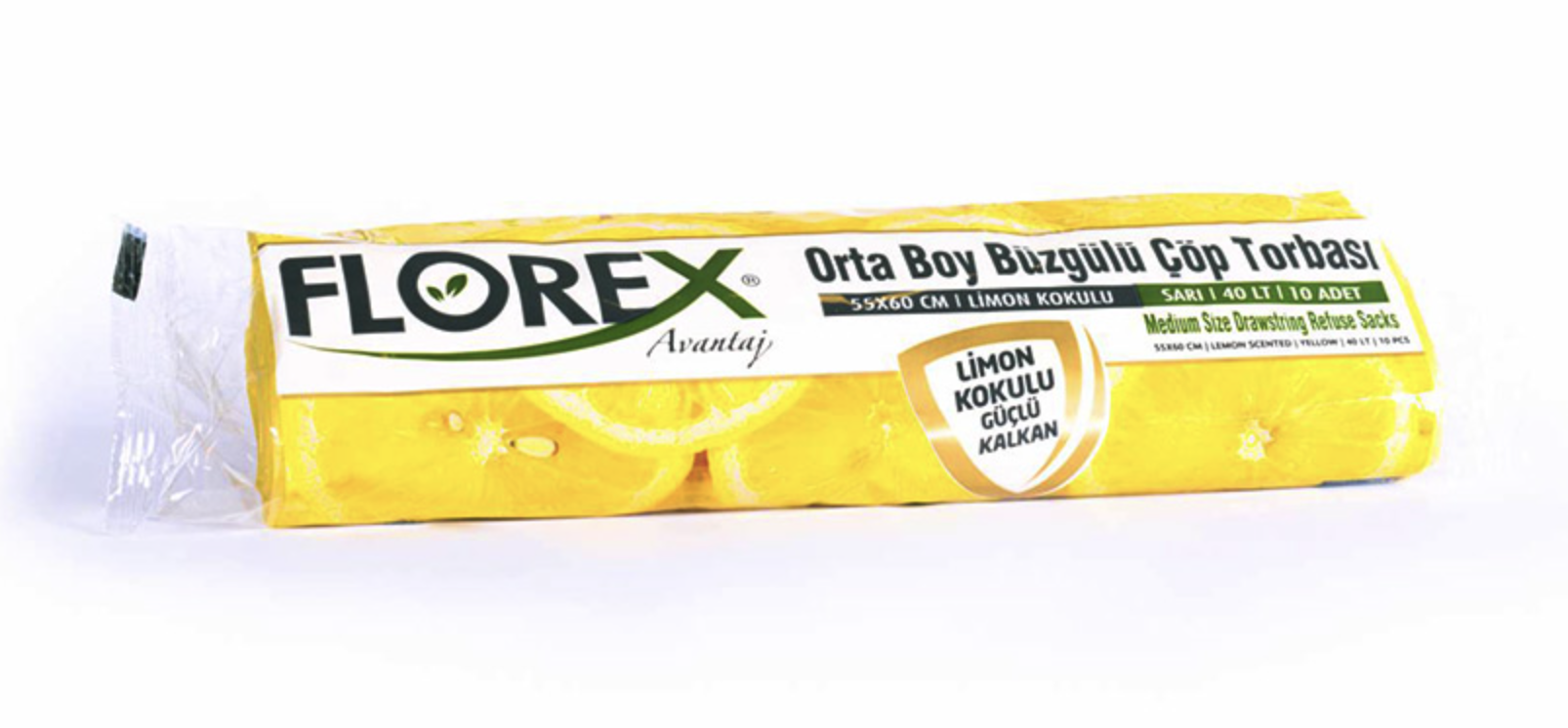 Florex Büzgülü Çöp Poşeti Orta Boy Limon Kokulu