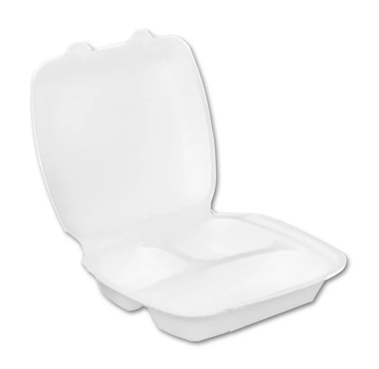 Kapaklı Köpük Tabak 3 Bölmeli 100 Adet Mod 23AY