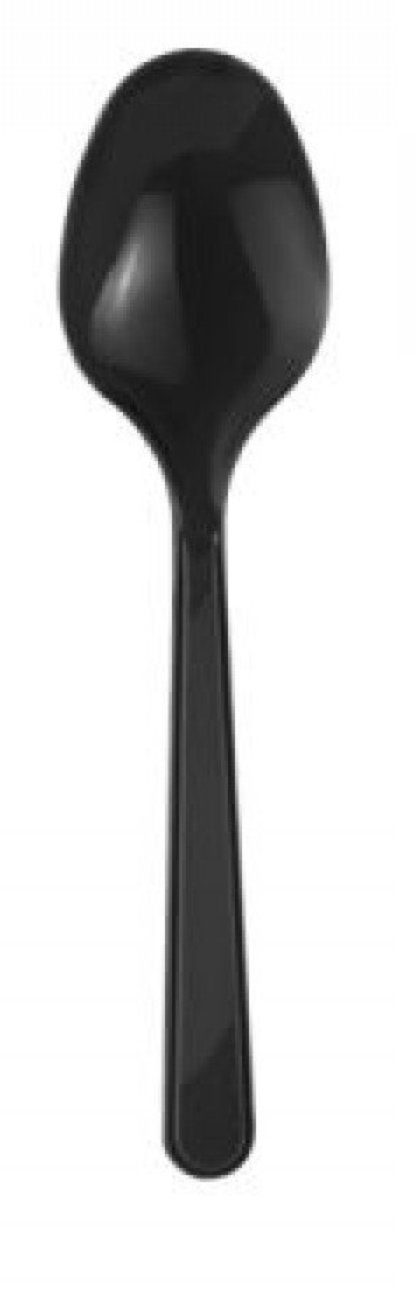 1.SINIF SİYAH KALİTELİ  PLASTİK LÜX TEK KULLANIMLIK KAŞIK