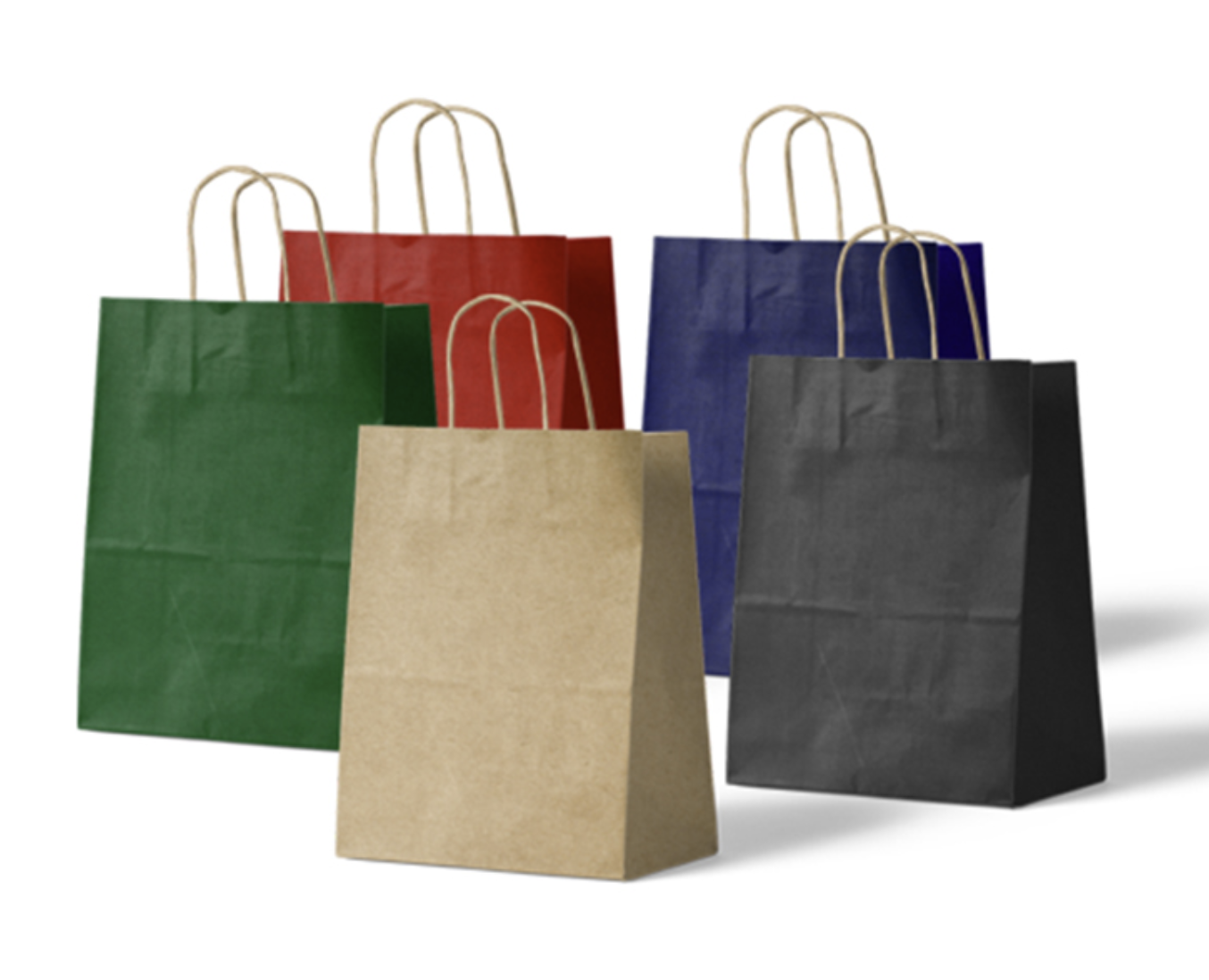 Burgu Saplı Renkli ve Kraft Çantalar – Şık, Dayanıklı ve Çok Amaçlı Kullanım