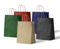 Burgu Saplı Renkli ve Kraft Çantalar – Şık, Dayanıklı ve Çok Amaçlı Kullanım