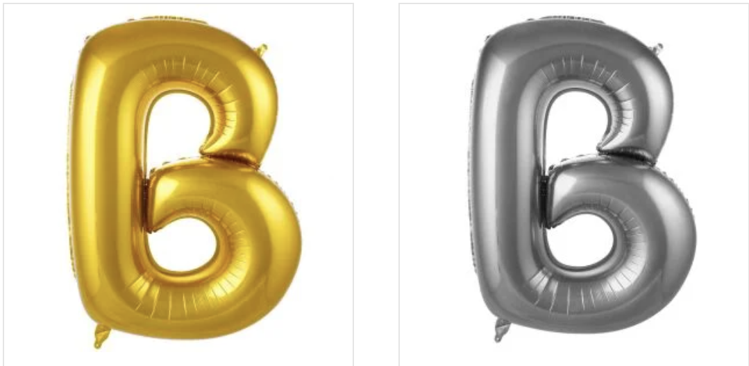 B - HARFİ  40 inç ( 100 cm )  Helyum Folyo Balon