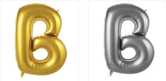 B - HARFİ  40 inç ( 100 cm )  Helyum Folyo Balon