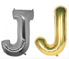 J  - HARFİ  40 inç ( 100 cm )  Helyum Folyo Balon