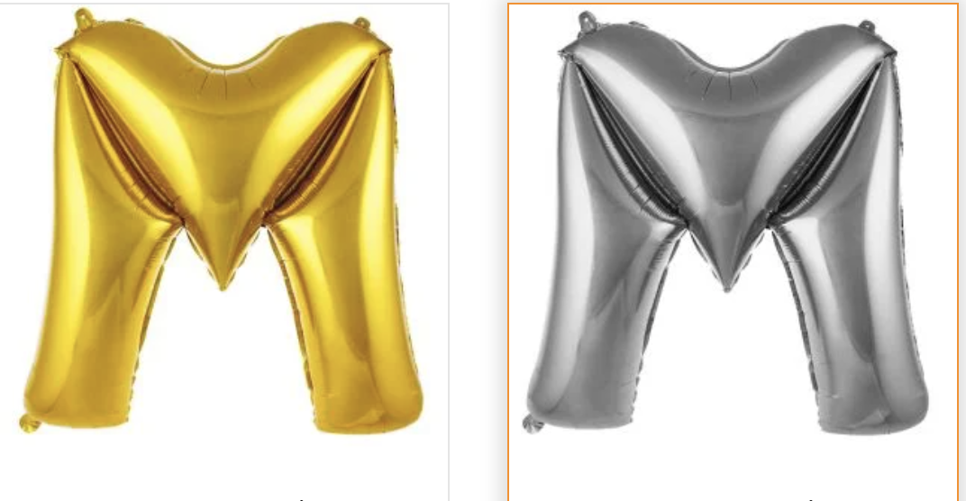 M - HARFİ  40 inç ( 100 cm )  Helyum Folyo Balon