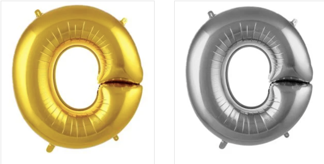 O - HARFİ  40 inç ( 100 cm )  Helyum Folyo Balon