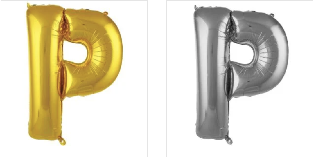 P - HARFİ  40 inç ( 100 cm )  Helyum Folyo Balon