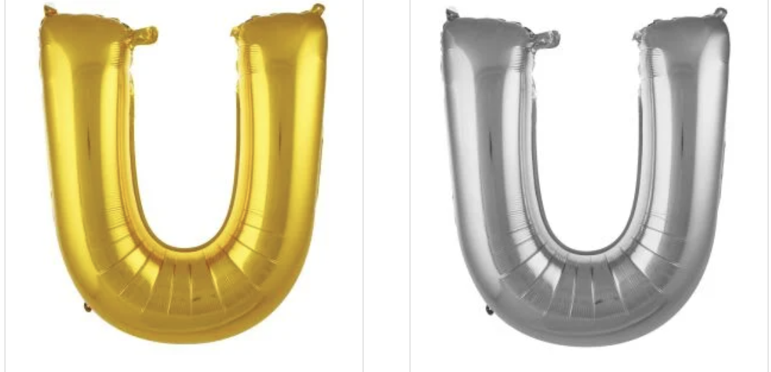 U- HARFİ  40 inç ( 100 cm )  Helyum Folyo Balon