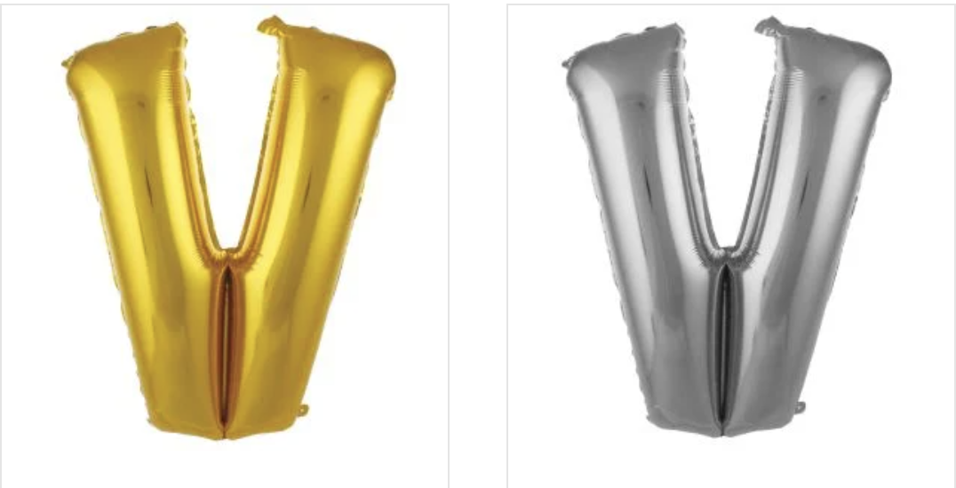 V- HARFİ  40 inç ( 100 cm )  Helyum Folyo Balon(Kopya)