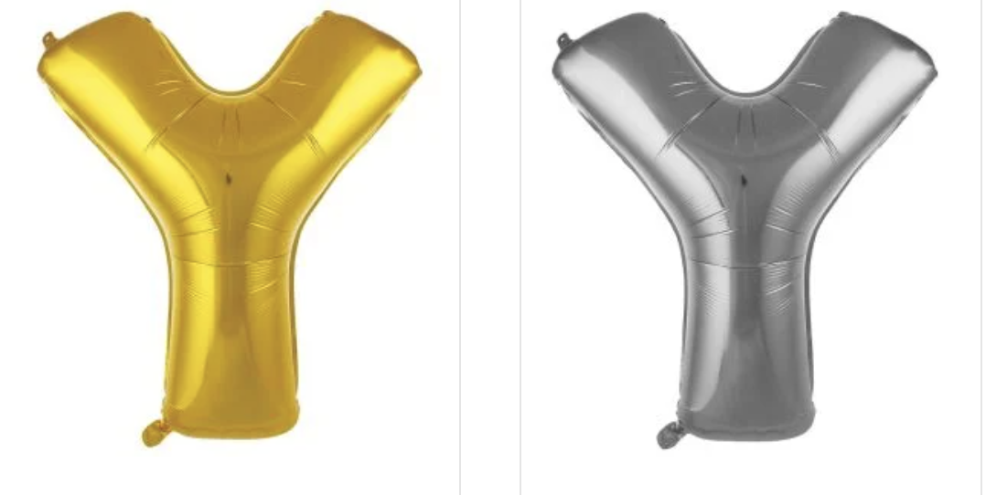 Y- HARFİ  40 inç ( 100 cm )  Helyum Folyo Balon