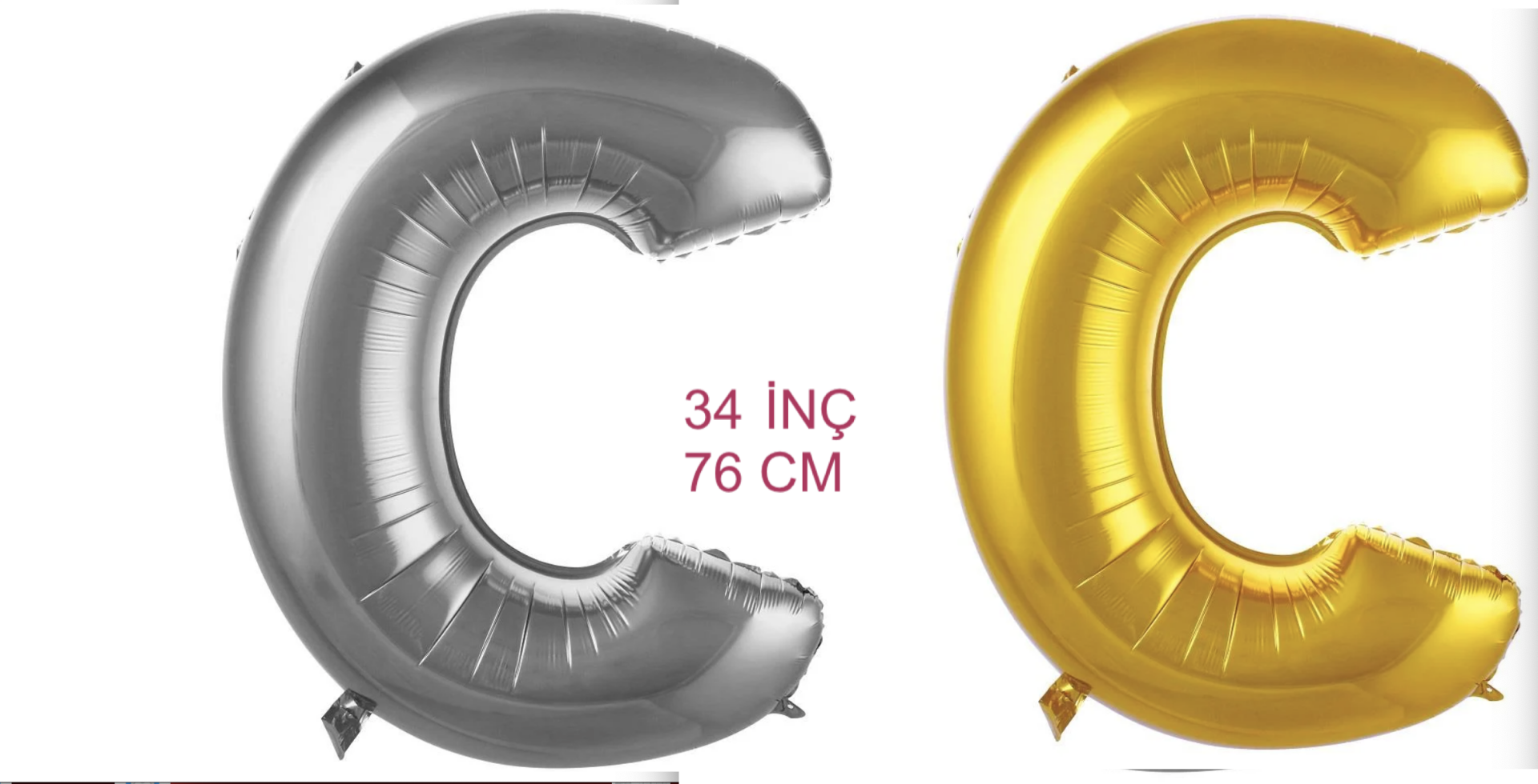 34 inç ( 76 cm )  Helyum Folyo Balon