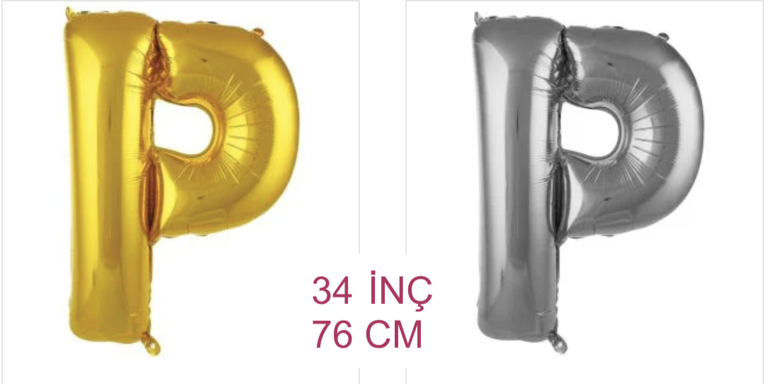 34 inç ( 76 cm )  Helyum Folyo Balon