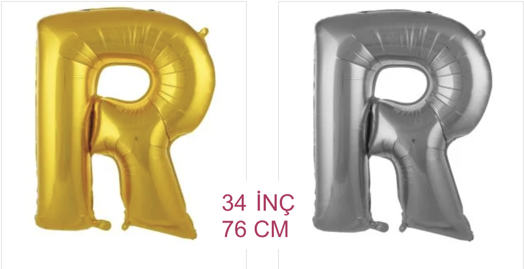 34 inç ( 76 cm )  Helyum Folyo Balon