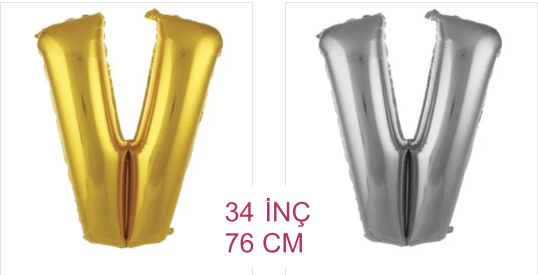 34 inç ( 76 cm )  Helyum Folyo Balon