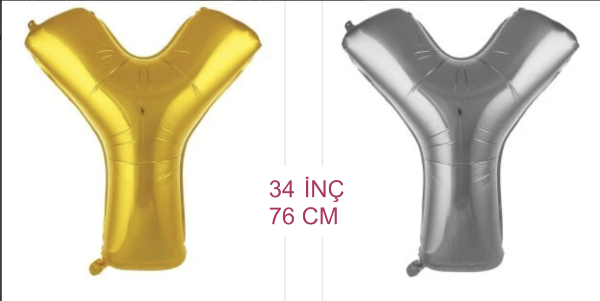 34 inç ( 76 cm )  Helyum Folyo Balon