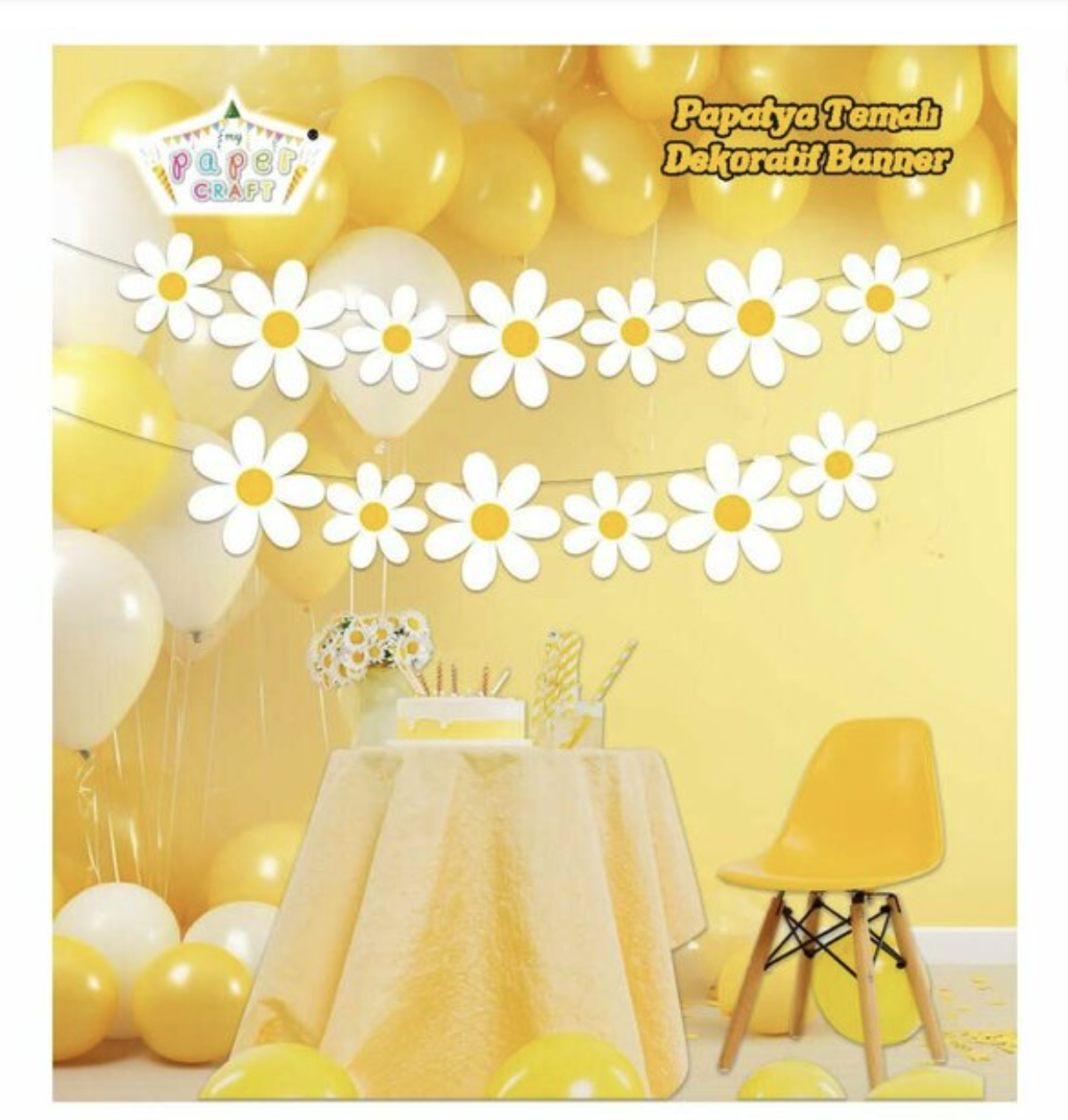 PAPATYA TEMA DEKORATİF BANNER