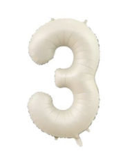 3 RAKAM FOLYO BALONLAR HELYUM UYUMLU 34 İNÇ 76 CM