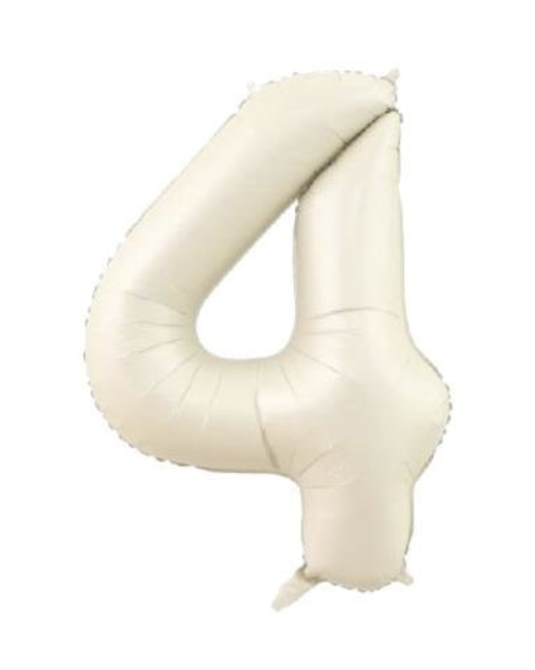 4 RAKAM FOLYO BALONLAR HELYUM UYUMLU 34 İNÇ 76 CM