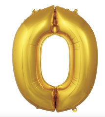 0 RAKAM FOLYO BALONLAR HELYUM UYUMLU GOLD 34İNÇ 76 CM