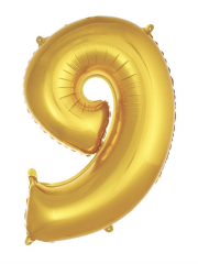 9  RAKAM FOLYO BALONLAR HELYUM UYUMLU  40 İNÇ 100 CM