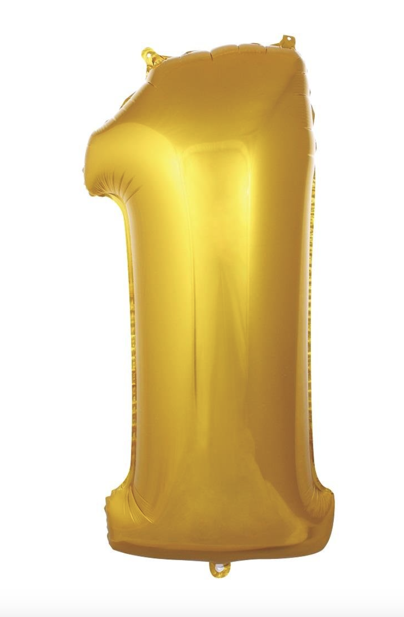 1 RAKAM FOLYO BALONLAR HELYUM UYUMLU 40 İNÇ 100 CM