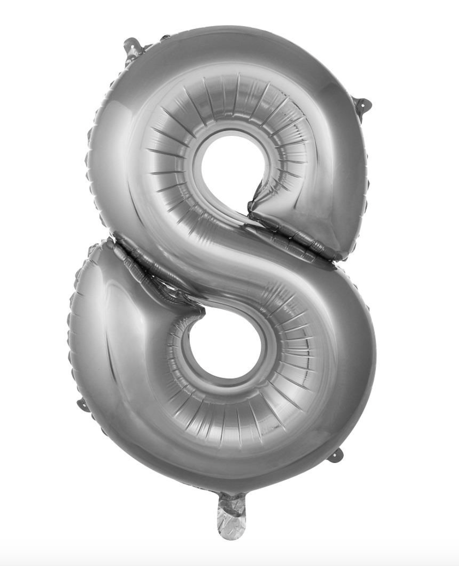 8  RAKAM  40'' 100 CM  FOLYO BALONLAR HELYUM UYUMLU