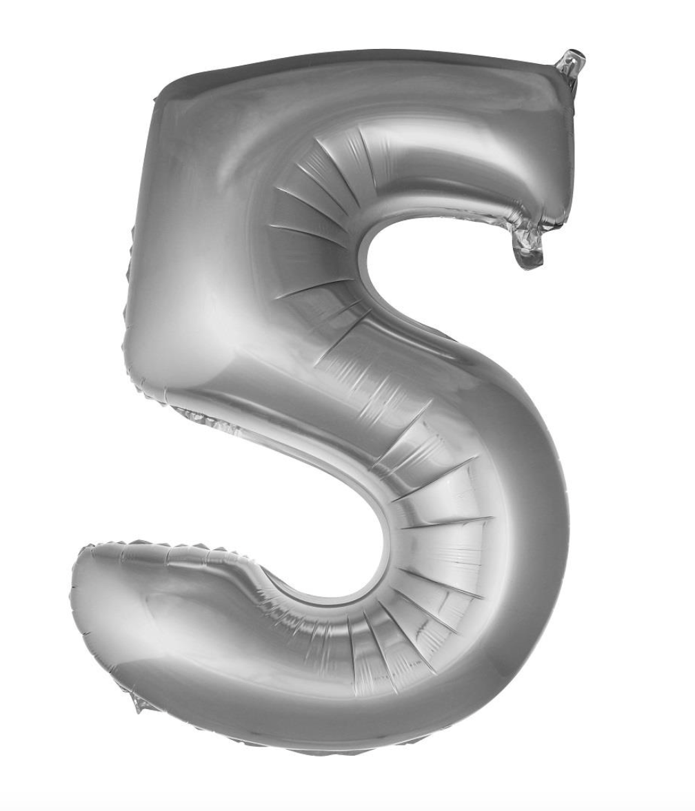 5  RAKAM  40'' 100 CM  FOLYO BALONLAR HELYUM UYUMLU