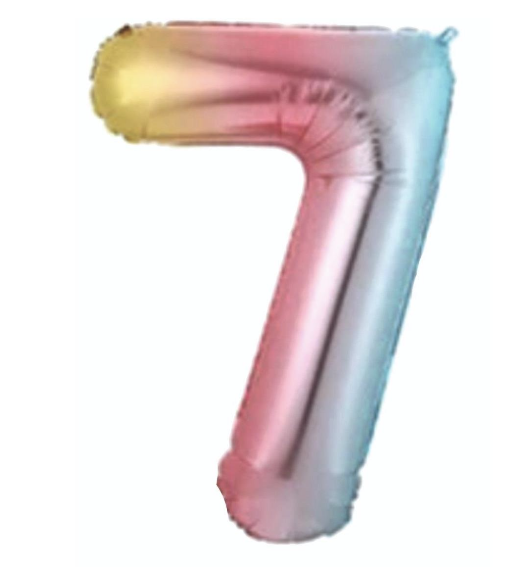 7  RAKAM FOLYO BALONLAR HELYUM UYUMLU 34 İNÇ 76 CM