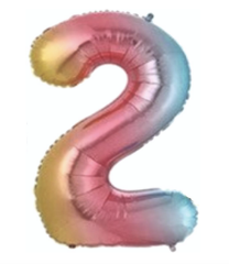 2 RAKAM FOLYO BALONLAR HELYUM UYUMLU 34 İNÇ 76 CM