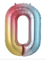 0 RAKAM FOLYO BALONLAR HELYUM UYUMLU 34 İNÇ 76 CM