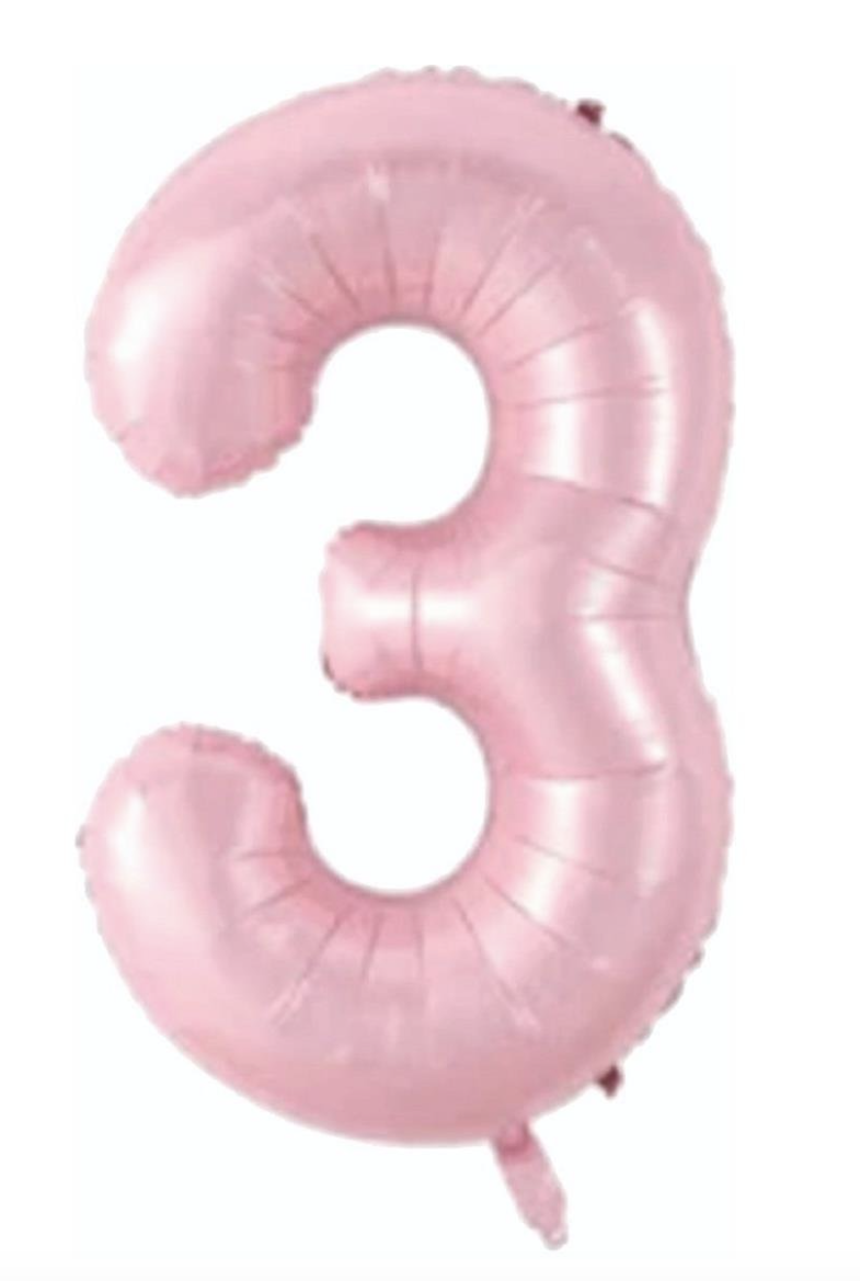 3 RAKAM FOLYO BALONLAR HELYUM UYUMLU 34 İNÇ 76 CM