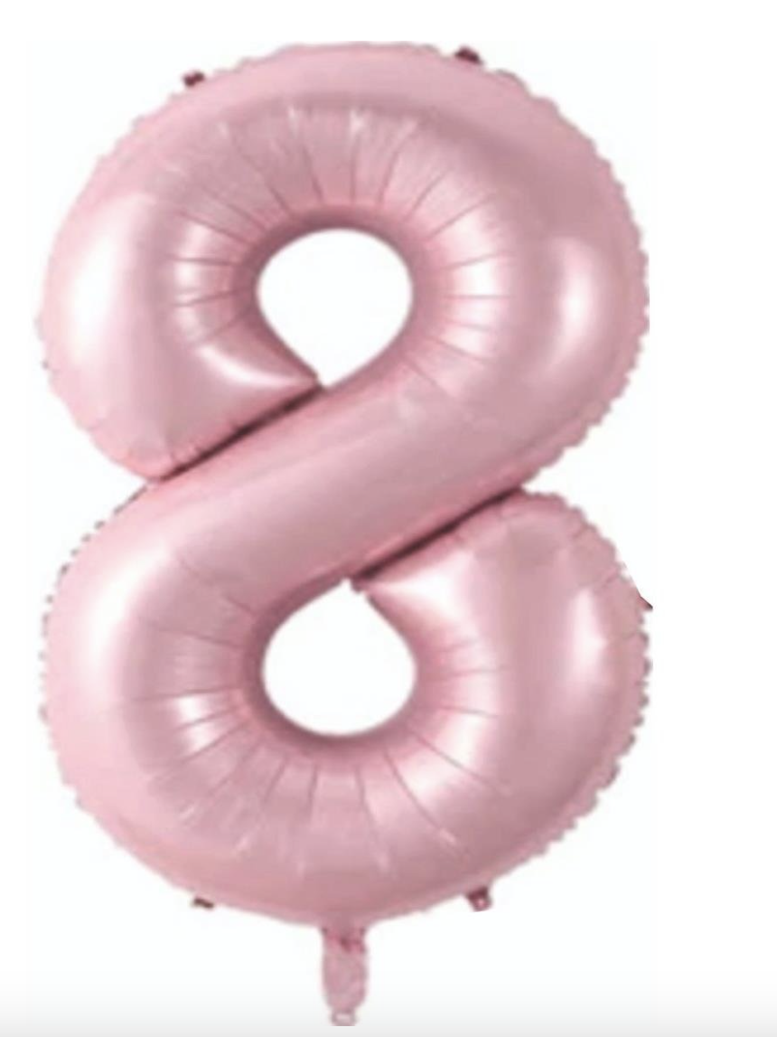 8  RAKAM FOLYO BALONLAR HELYUM UYUMLU 34 İNÇ 76 CM