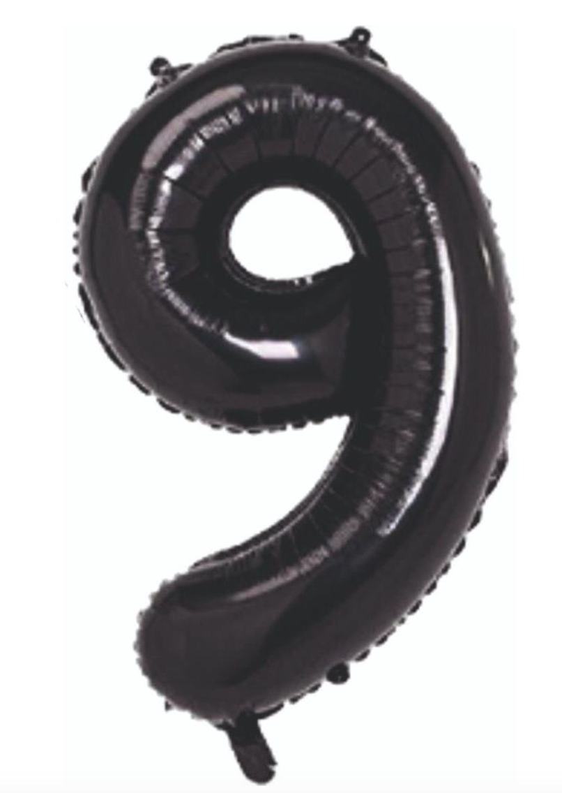 9  RAKAM FOLYO BALONLAR HELYUM UYUMLU 34 İNÇ 76 CM
