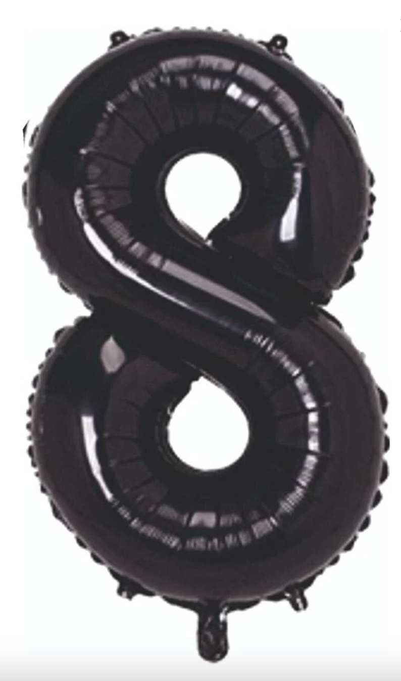 8  RAKAM FOLYO BALONLAR HELYUM UYUMLU 34 İNÇ 76 CM