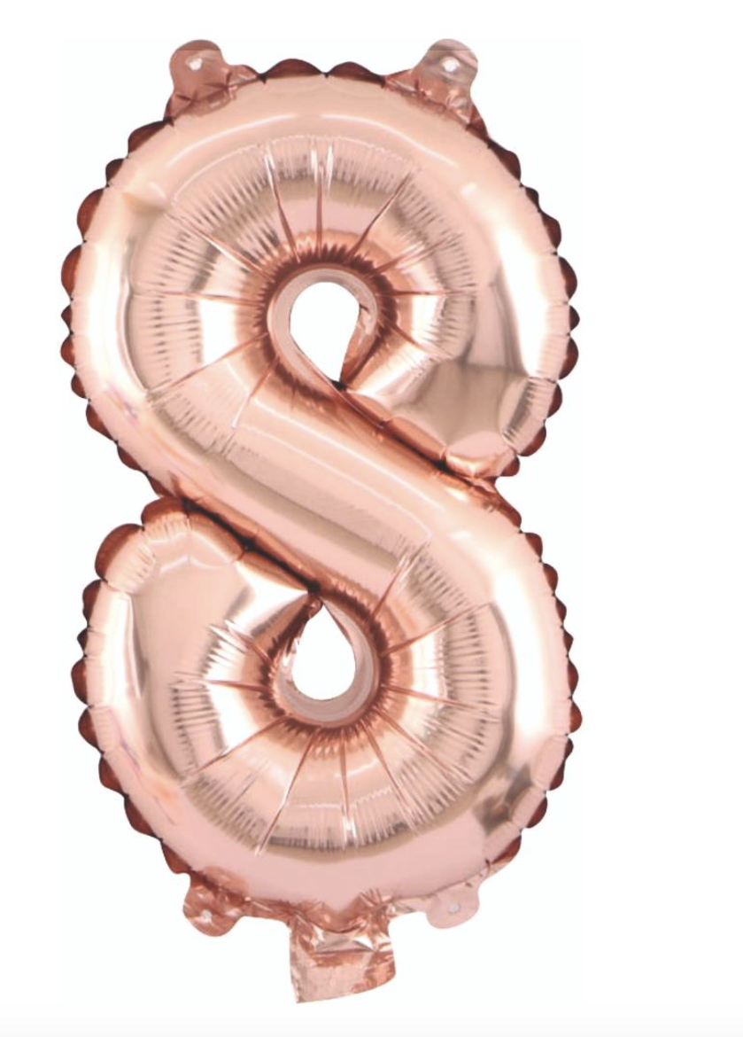 8  RAKAM FOLYO BALONLAR HELYUM UYUMLU 34 İNÇ 76 CM