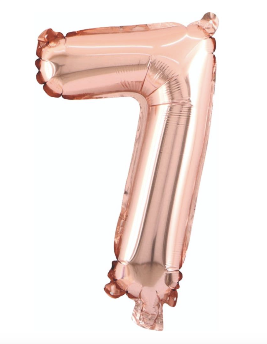 7  RAKAM FOLYO BALONLAR HELYUM UYUMLU 34 İNÇ 76 CM