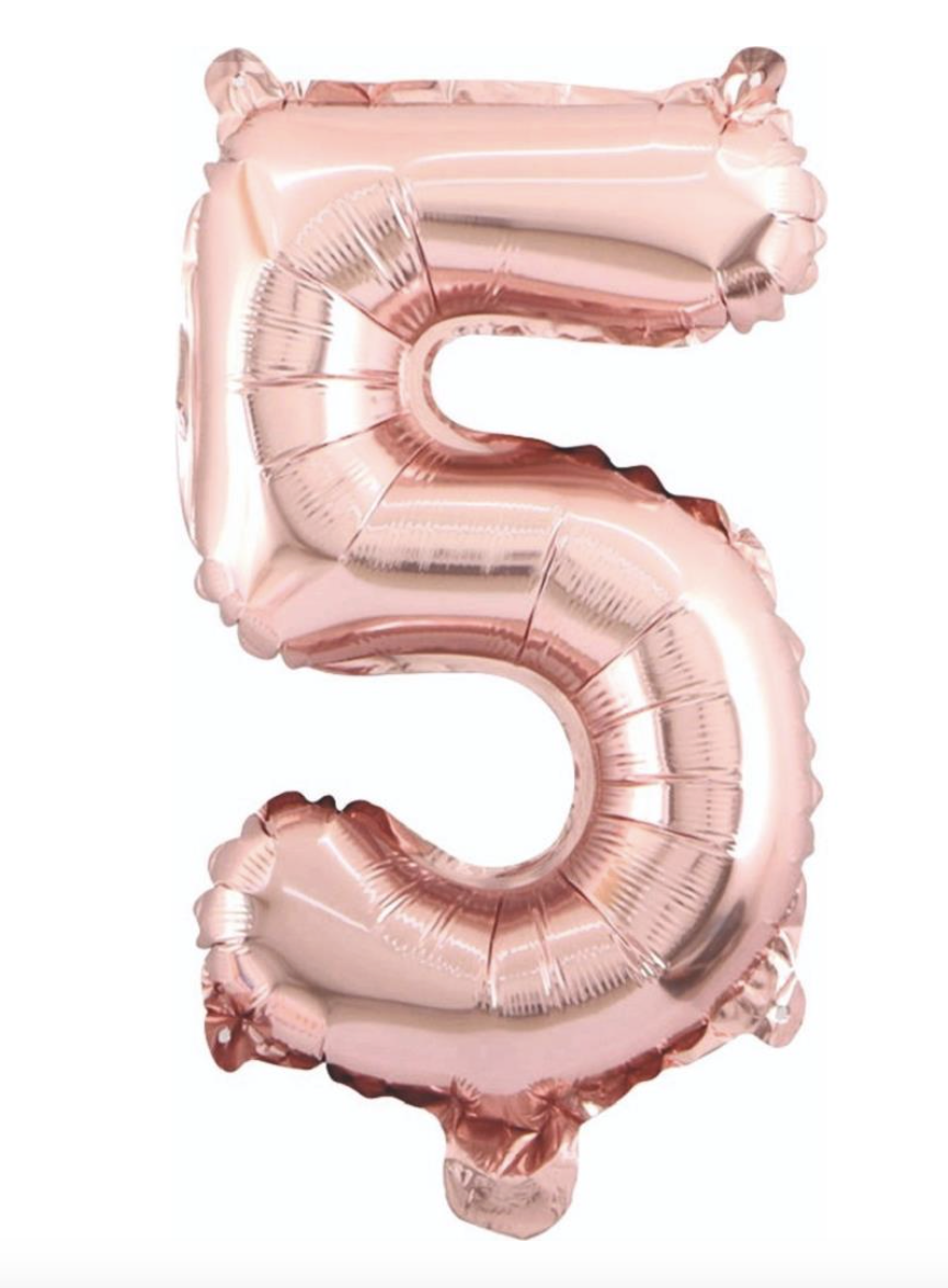 5  RAKAM FOLYO BALONLAR HELYUM UYUMLU 34 İNÇ 76 CM
