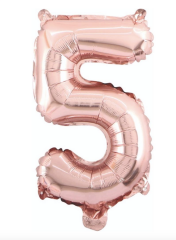 5  RAKAM FOLYO BALONLAR HELYUM UYUMLU 34 İNÇ 76 CM