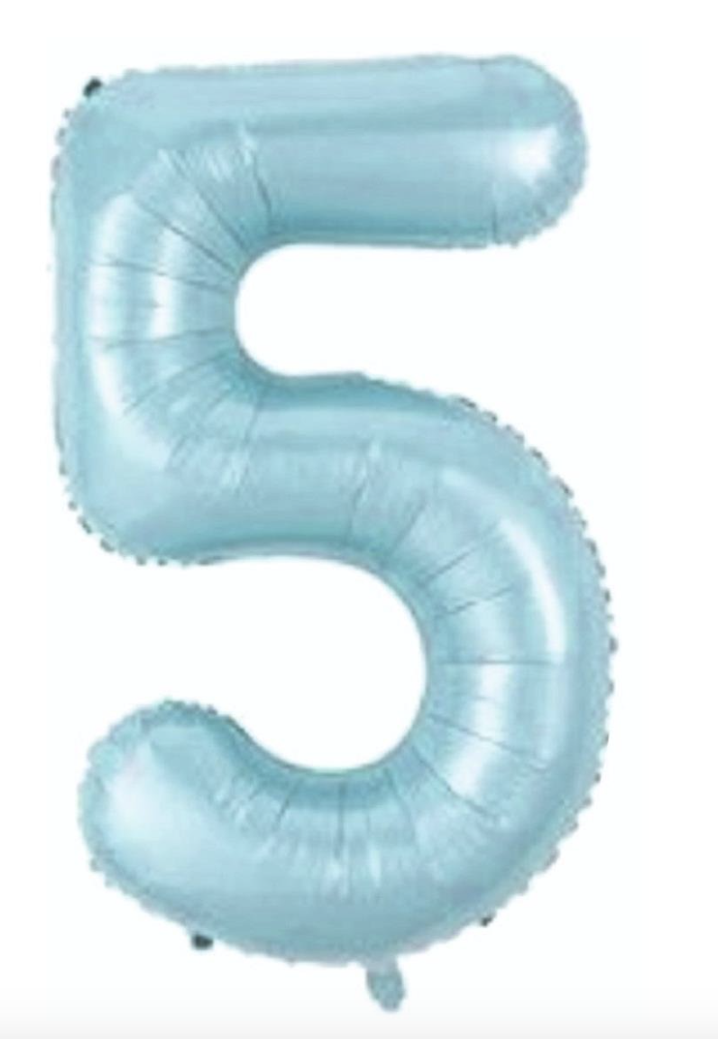 5  RAKAM FOLYO BALONLAR HELYUM UYUMLU 34 İNÇ 76 CM