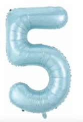 5  RAKAM FOLYO BALONLAR HELYUM UYUMLU 34 İNÇ 76 CM