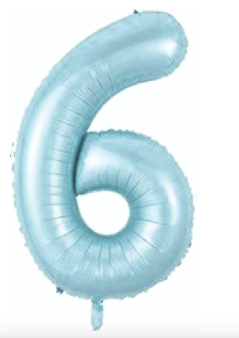 6  RAKAM FOLYO BALONLAR HELYUM UYUMLU 34 İNÇ 76 CM