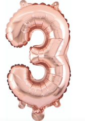 3 RAKAM FOLYO BALONLAR HELYUM UYUMLU 34 İNÇ 76 CM