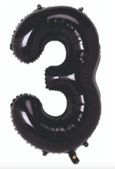 3 RAKAM FOLYO BALONLAR HELYUM UYUMLU 34 İNÇ 76 CM