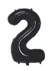 2 RAKAM FOLYO BALONLAR HELYUM UYUMLU 34 İNÇ 76 CM