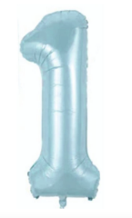 1 RAKAM FOLYO BALONLAR HELYUM UYUMLU 34 İNÇ 76 CM